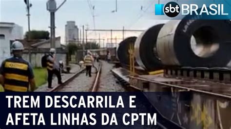 Trem De Carga Descarrila E Afeta Linhas Da CPTM Em SP SBT Brasil 03