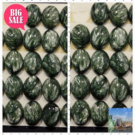 2Pcs 32 00 Cts Gorgeous Seraphinite Cabochon Seraphinite Loose Gemstone