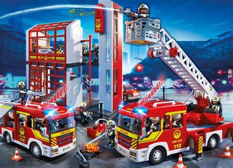 PLAYMOBIL 5362 City Action Camion de Pompiers avec Échelle et