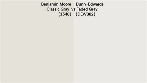 Benjamin Moore Classic Gray 1548 Vs Dunn Edwards Faded Gray DEW382