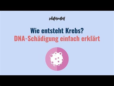 Dna Sch Digung Durch Uv Strahlung Wie Entsteht Krebs Genmutationen