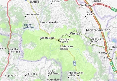 MICHELIN San Quirico d'Orcia map - ViaMichelin