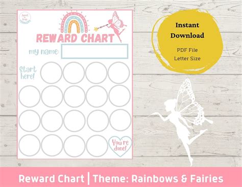 Reward Chart For Kids Reward Chart Printable Behavior Chart Reward