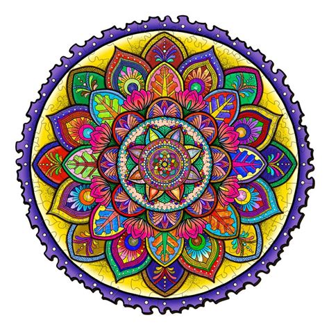 Kolorowe Mandala Drewniane Puzzle Dla Dzieci Doros Ych Zwierz T