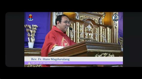 Fr Hans Magdurulang Reflection March 24 2024 Youtube