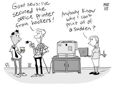 One Way To Secure Your Printer Cartoon The Coffeelicious Medium