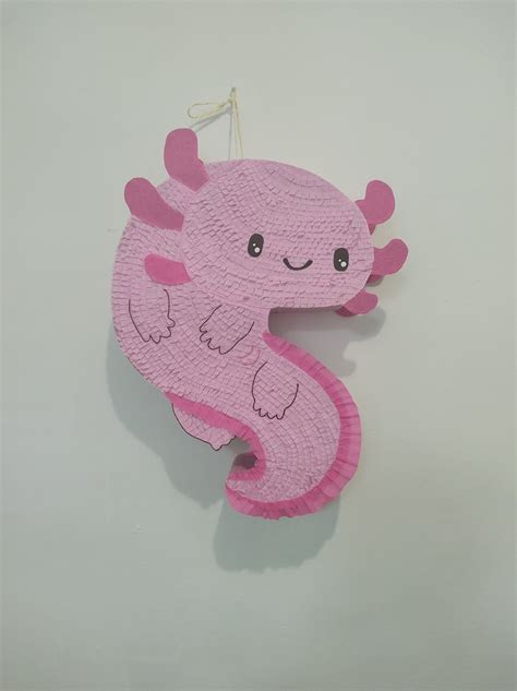 Pink Axolotl Piñata Etsy