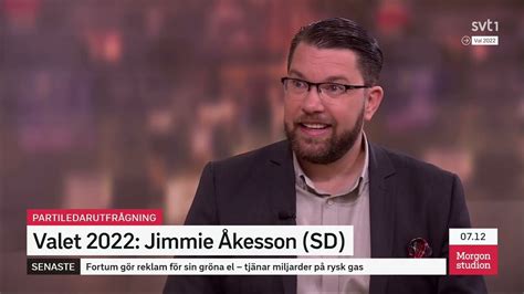 Partiledarutfrågning Valet 2022 Jimmie Åkesson Sverigedemokraterna