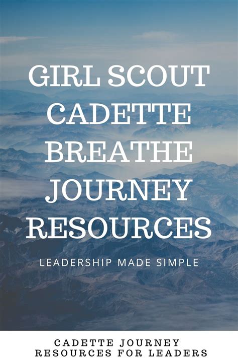 Cadette Journey Resources for Leaders: Girl Scout Cadette Breathe ...