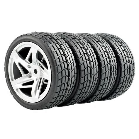 1 10 Onroad Touring Rc Car Wheels Rubber Tires For Traxxas 4 Tec 2 0