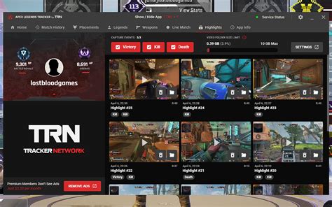 Apex Legends Tracker - Desktop App on Overwolf