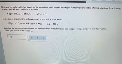 Solved Nitric Acid Can Be Formed In Two Steps From The Chegg