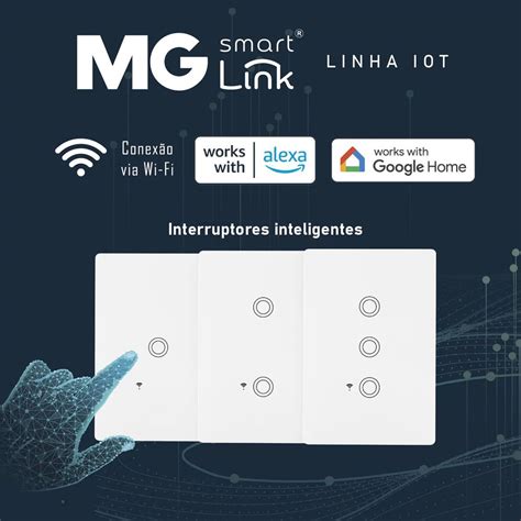 Interruptor Inteligente Smart Touch Tecla Margirius Branco Broketto