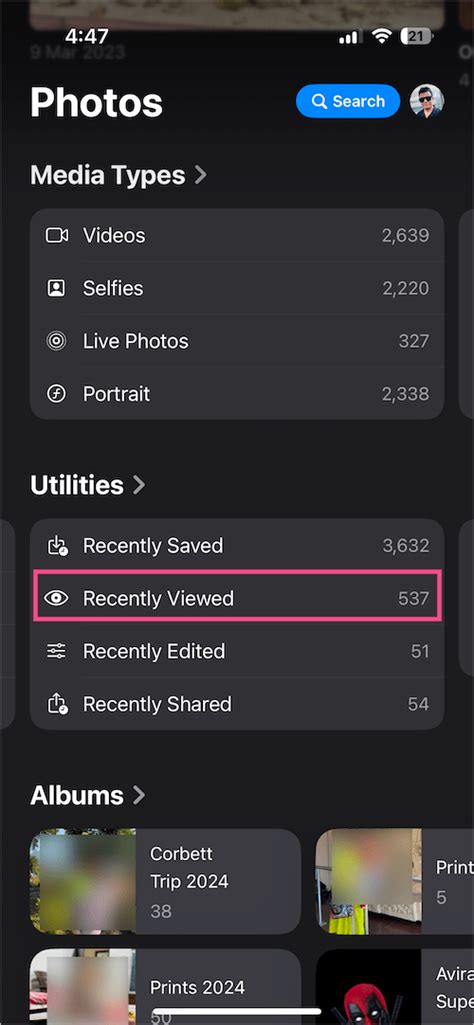 how to clear recently viewed photos on iphone