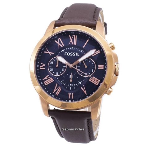 Fossil Grant Chronograph Rose Gold Tone Fs5068 Mens Watch