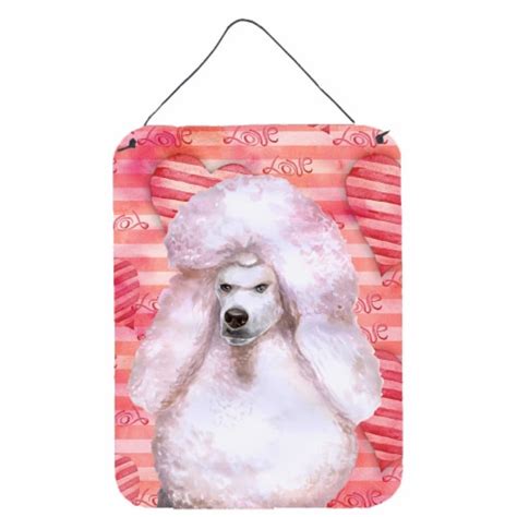 Carolines Treasures Bb9804ds1216 White Standard Poodle Love Wall Or Door Hangin 16hx12w Fry’s