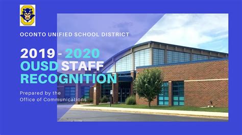 Staff Recognition Video I Oconto Unified School District Youtube