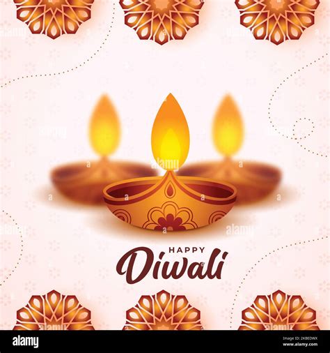 shubh diwali poster background with isolated diya and floral decoration ...