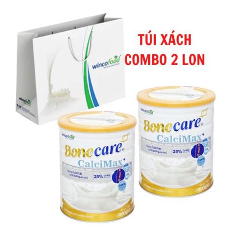 Combo hộp 2 lon Sữa bột Wincofood Bonecare CalciMax hương vani 850g