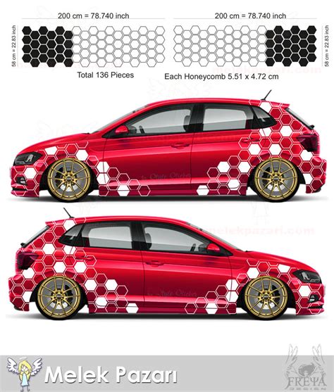 Honeycomb Side Trunk Car Decal Honeycomb Side Door Car Etsy