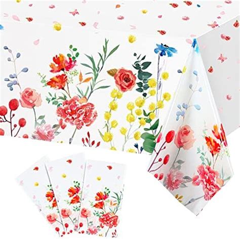 Amazon Anydesign Floral Tablecloth X Inch Watercolor Flower