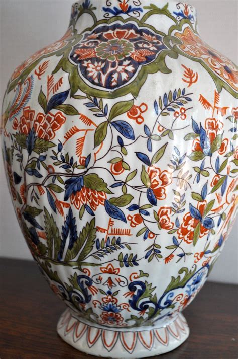 Proantic Vase Pot Couvert Faïence De Delft Circa 1850