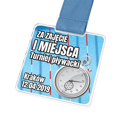 Medal P Ywacki Z Pleksi Z Kolorowym Nadrukiem Na Zam Wienie