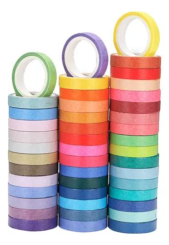 Juego De Cintas Washi Coloridas De 60 Rollos Cintas Cuotas sin interés