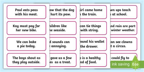 Phase 5 Sentence Cards Hecho Por Educadores Twinkl