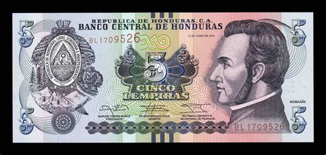 Honduras 5 Lempiras 2014 Pick 98b SC UNC NUMISMÁTICA LA LONJA