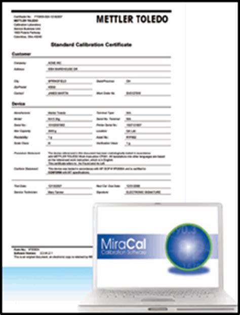 Introducing Standard Calibration Certificate Offering - METTLER TOLEDO