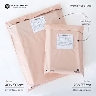 Jual AMPLOP PLASTIK POLYMAILER NUDE PINK 5 Ukuran ADA KANTONG ALAMAT