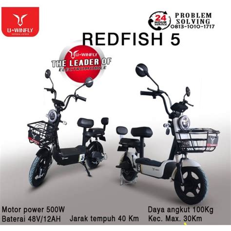 Jual Sepeda Motor Listrik Uwinfly RedFish 5 RF5 Red Fish Redfish5 U