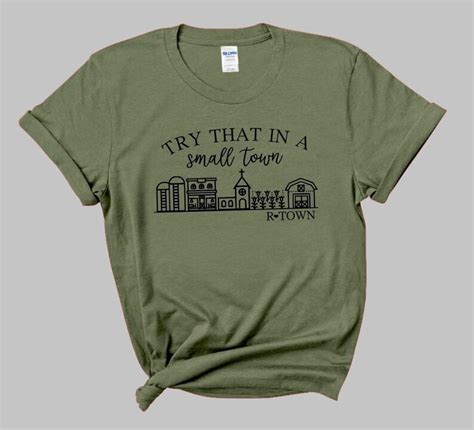 Try That In A Small Town Tshirt Jason Aldean Small Town Etsy