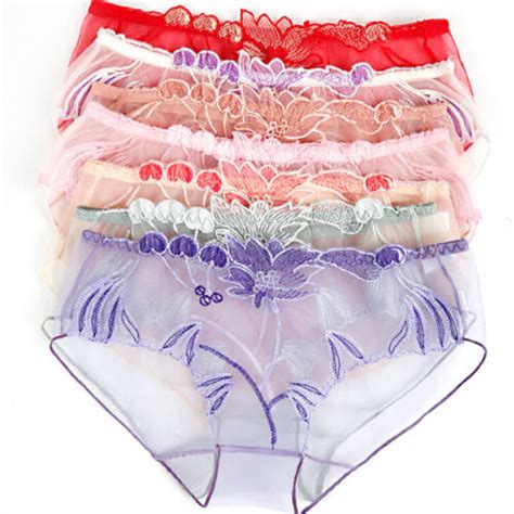 Sous Vêtements Sexy Pour Femmes Lingerie Transparente Slips En Maille eBay