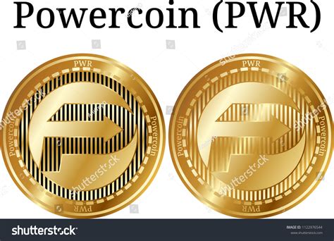 Set Physical Golden Coin Powercoin Pwr Stock Vector (Royalty Free ...