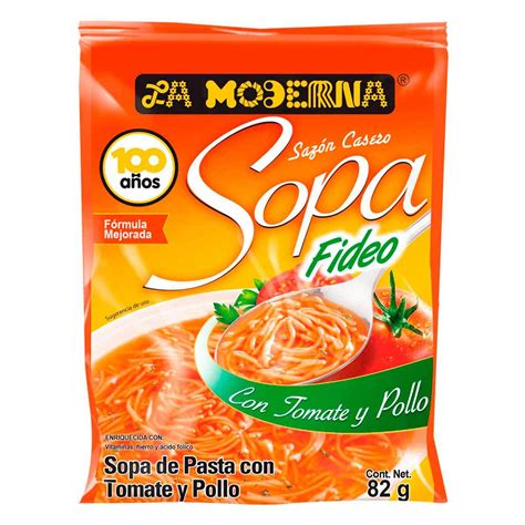 Sopa Instantánea La Moderna Fideo Tomate y Pollo 82 g