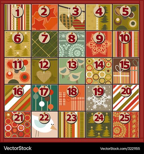 Advent calendar Royalty Free Vector Image - VectorStock