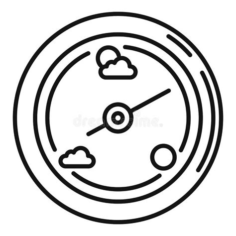 Weather Barometer Icon Simple Style Stock Vector Illustration Of