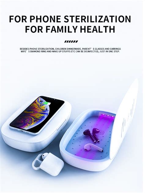 Ultraviolet Mobile Phone Wireless Charging Portable Light Uv Sterilizer