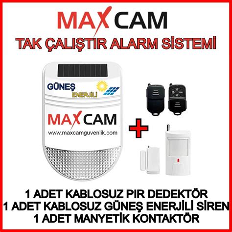 Kablosuz G Ne Enerjili Tak Al T R Alarm Sistemi Lemax G Venlik