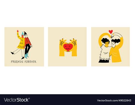 Best friends concept Royalty Free Vector Image