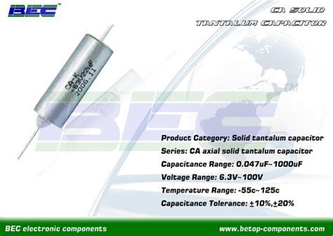 CA Series Axial Solid Tantalum Capacitor China Capacitor And Tantalum