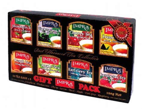 Impra Flavored Black Tea T Pack 8 Flavors 80 Count Tea Bags Pack