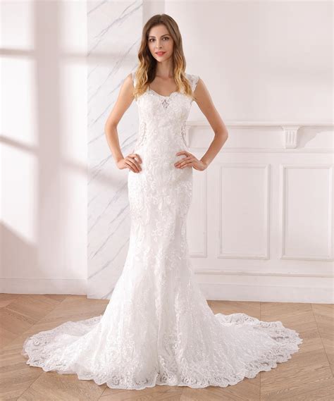 Lw2088 Sex Mermaid Dress Side Unlining Classic Bridal Photoshoot