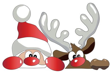 Santa Claus and Christmas reindeer cartoon characters 16700522 Vector ...