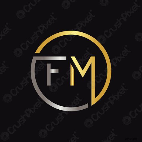 Initial Fm Letter Logo Creative Typography Vector Template Creative