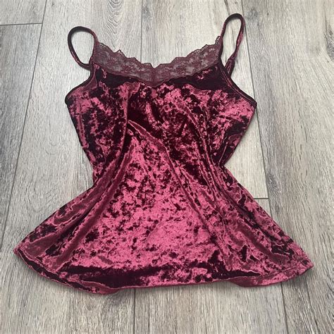 Beautiful Whimsigoth Velvet Lace Cami Size Medium Depop