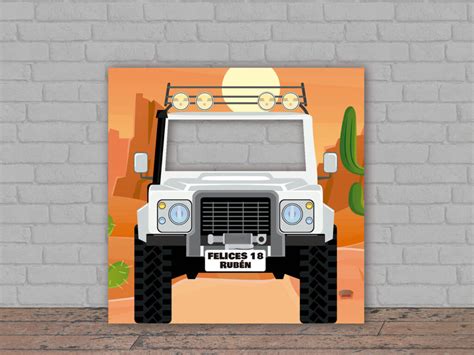 Photocall Cumplea Os Jeep Blanco En Desierto Atrezzos Oedim Decor