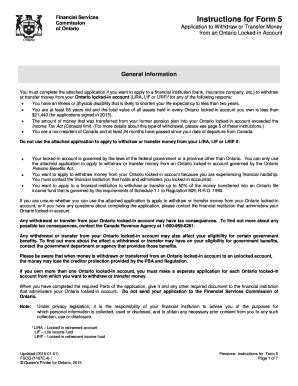 Fillable Online Fsco Gov On Instructions For Form 5 Application To